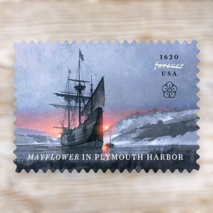 Mayflower in Plymouth Harbor 2020 Forever Postage Stamps Self-Adhesive Sheet for Commemorative Mail