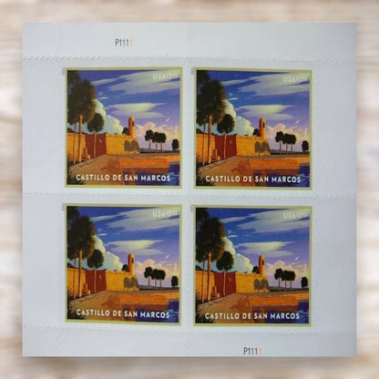 2021 Castillo de San Marcos $7.95 Priority Mail Stamps Self-Adhesive Sheet