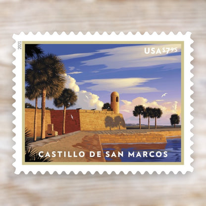 2021 Castillo de San Marcos $7.95 Priority Mail Stamps Self-Adhesive Sheet