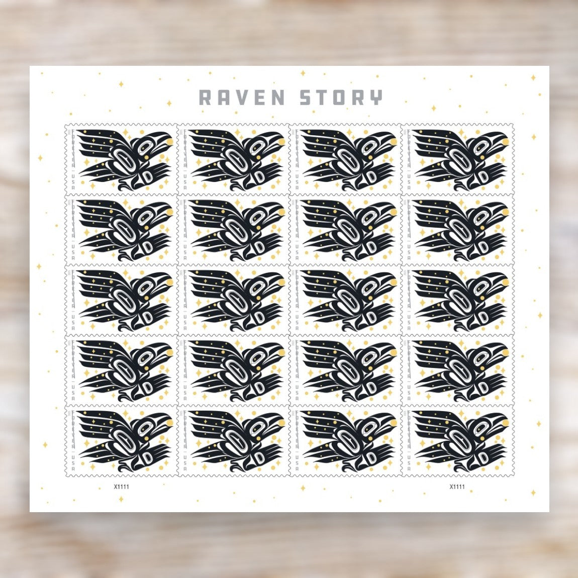 Raven Story 2021 Forever Postage Stamps Self-Adhesive Sheet for Commemorative Mail