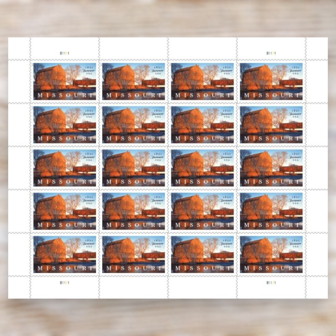 Missouri Statehood 2021 Forever Postage Stamps Self-Adhesive Sheet for Commemorative Mail