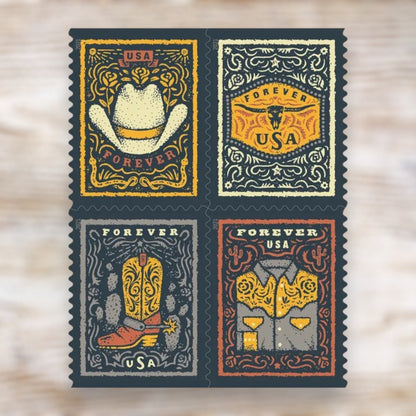 Western Wear 2021 Forever Postage Stamps Self-Adhesive Booklet for Everyday Mail