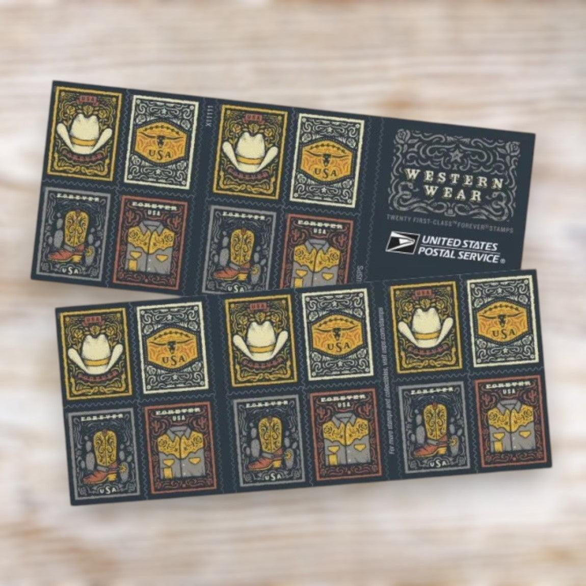 Western Wear 2021 Forever Postage Stamps Self-Adhesive Booklet for Everyday Mail