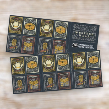 Western Wear 2021 Forever Postage Stamps Self-Adhesive Booklet for Everyday Mail