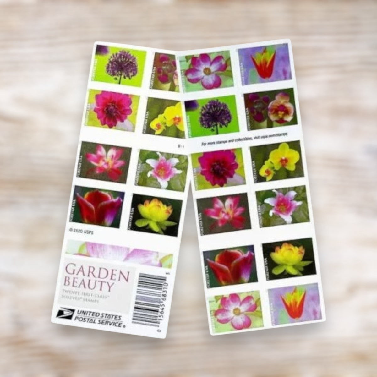 Garden Beauty 2021 Forever Postage Stamps Adhesive Booklet for Wedding Invitations
