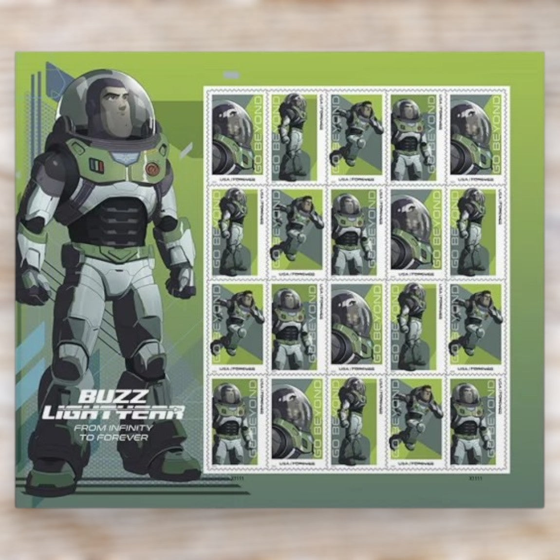 Buzz Lightyear 2022 Forever Postage Stamps Self-Adhesive Sheet for Commemorative Mail