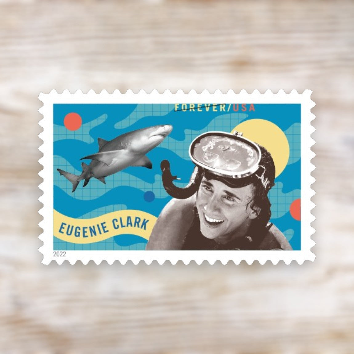Eugenie Clark 2022 Forever Postage Stamps Self-Adhesive Sheet for Commemorative Mail