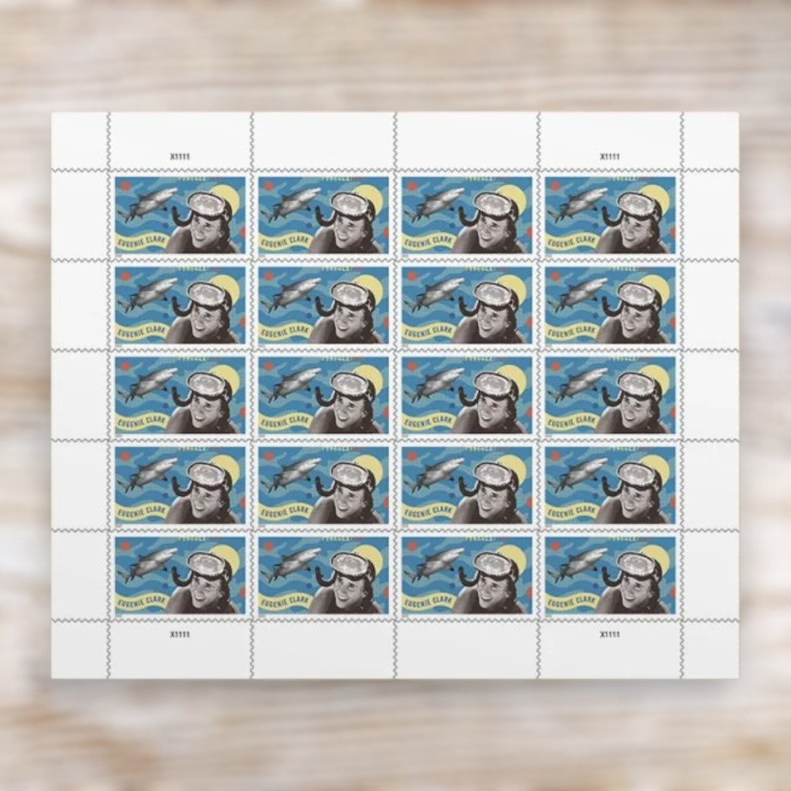 Eugenie Clark 2022 Forever Postage Stamps Self-Adhesive Sheet for Commemorative Mail
