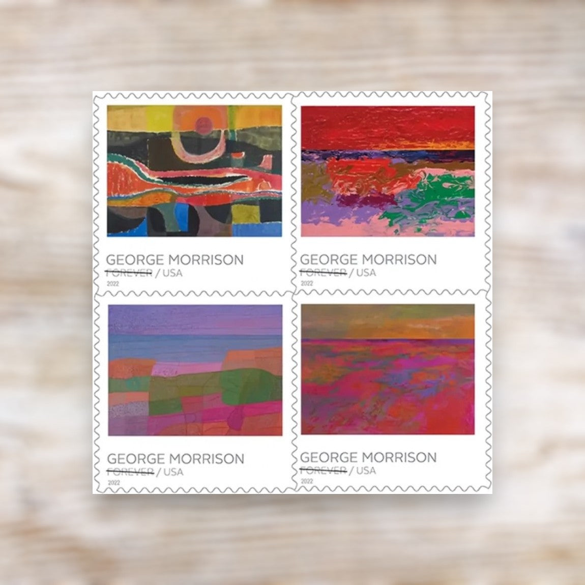 George Morrison 2022 Forever Postage Stamps Self-Adhesive Sheet for Commemorative Mail