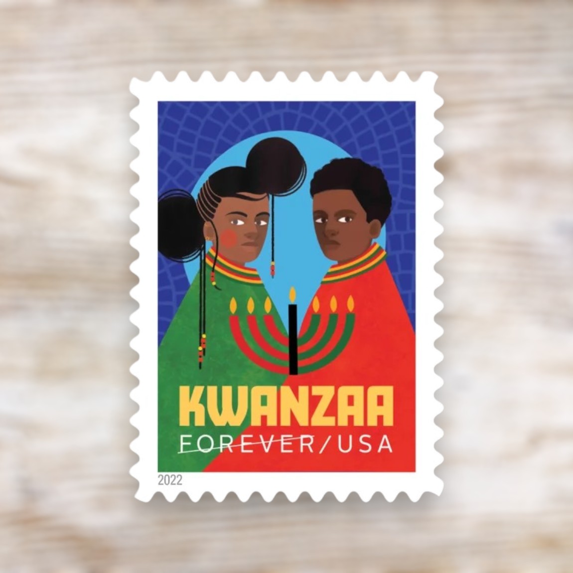Kwanzaa 2022 Forever Postage Stamps Self-Adhesive Sheet for Holiday Mail