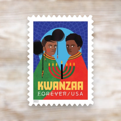 Kwanzaa 2022 Forever Postage Stamps Self-Adhesive Sheet for Holiday Mail