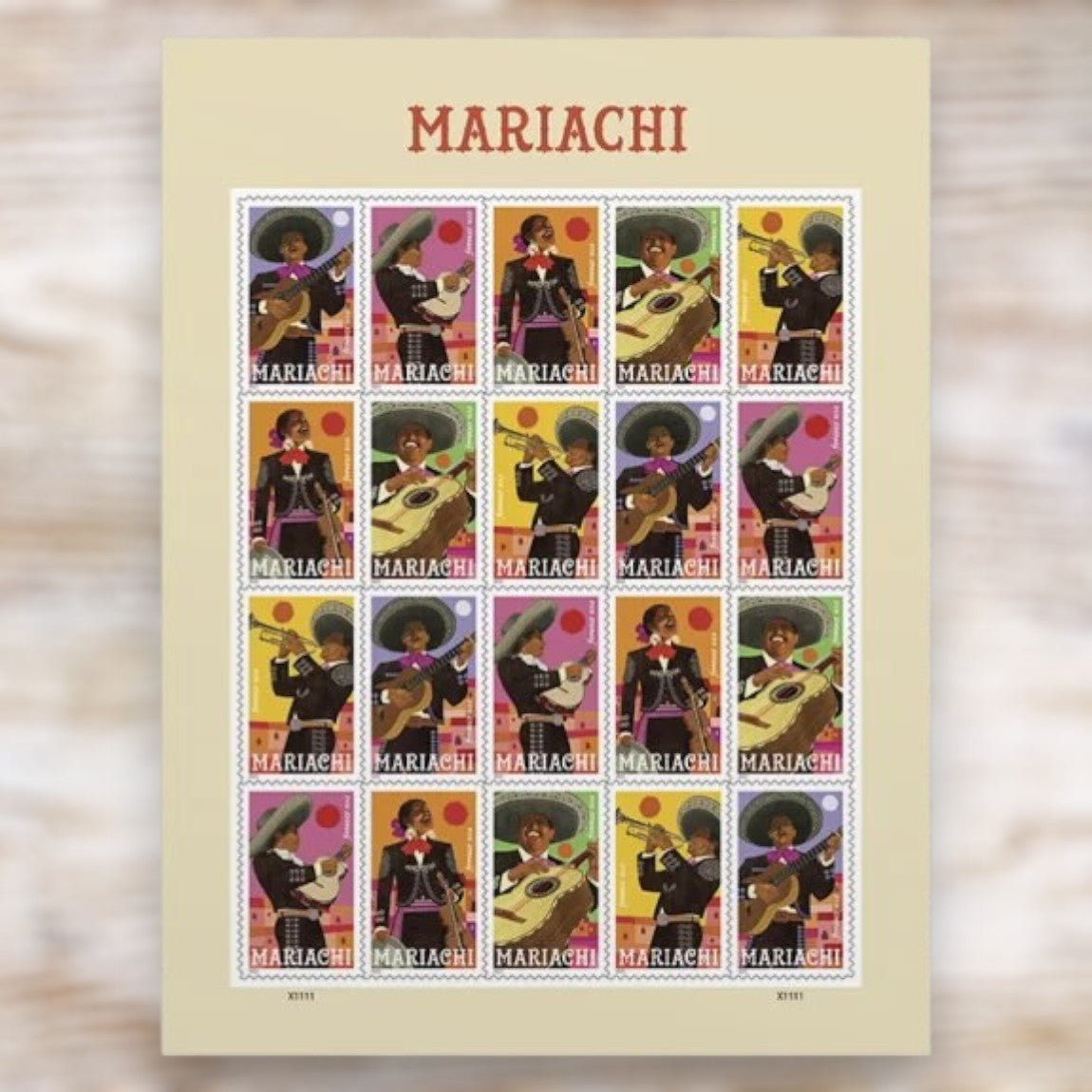Mariachi 2022 Forever Postage Stamps Self-Adhesive Sheet for Commemorative Mail