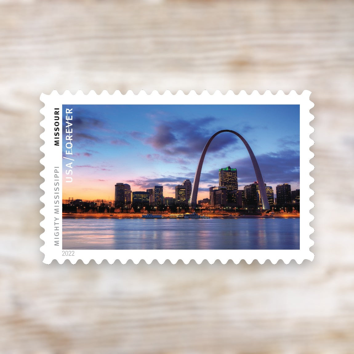 Mighty Mississippi 2022 Forever Postage Stamps Self-Adhesive Sheet for Commemorative Mail