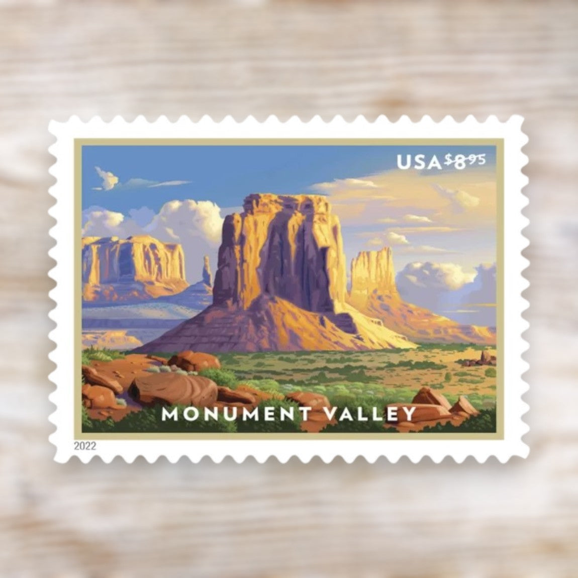 Monument Valley 2022 $8.95 Priority Mail Stamps Self-Adhesive Sheet