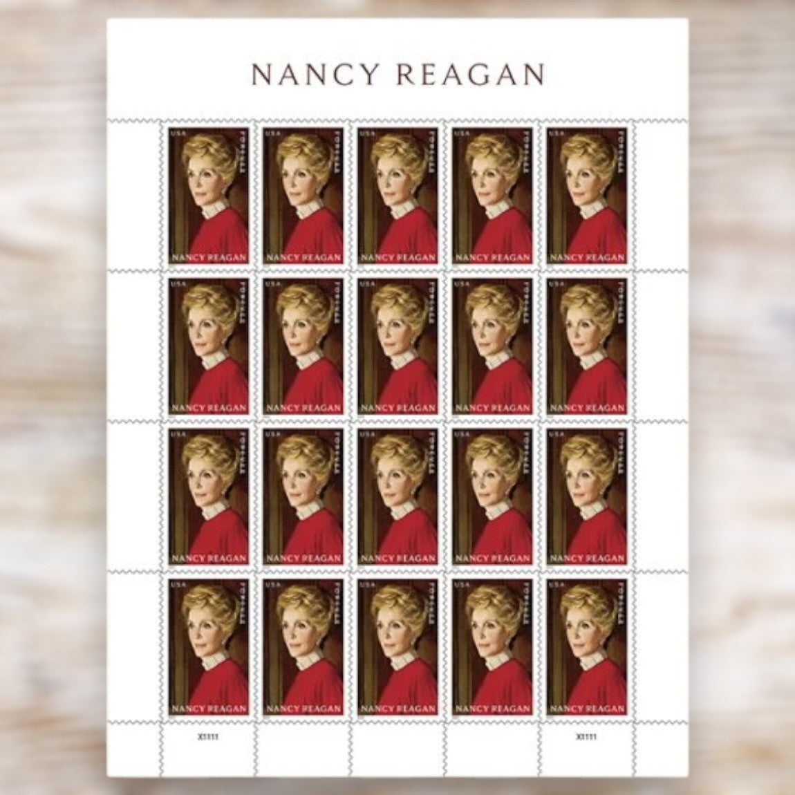 Nancy Reagan 2022 Forever Postage Stamps Self-Adhesive Sheet for Commemorative Mail