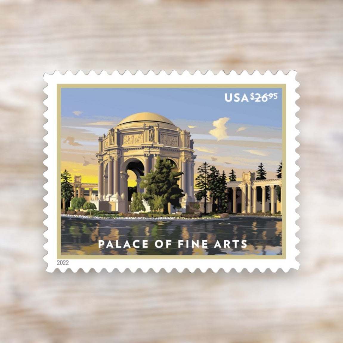 Palace of Fine Arts 2022 $26.95 Priority Mail Express Stamps Self-Adhesive Sheet