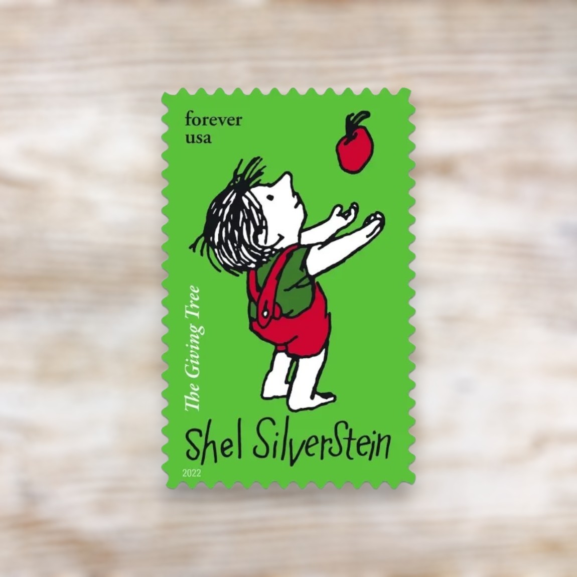 Shel Silverstein 2022 Forever Postage Stamps Self-Adhesive Sheet for Commemorative Mail