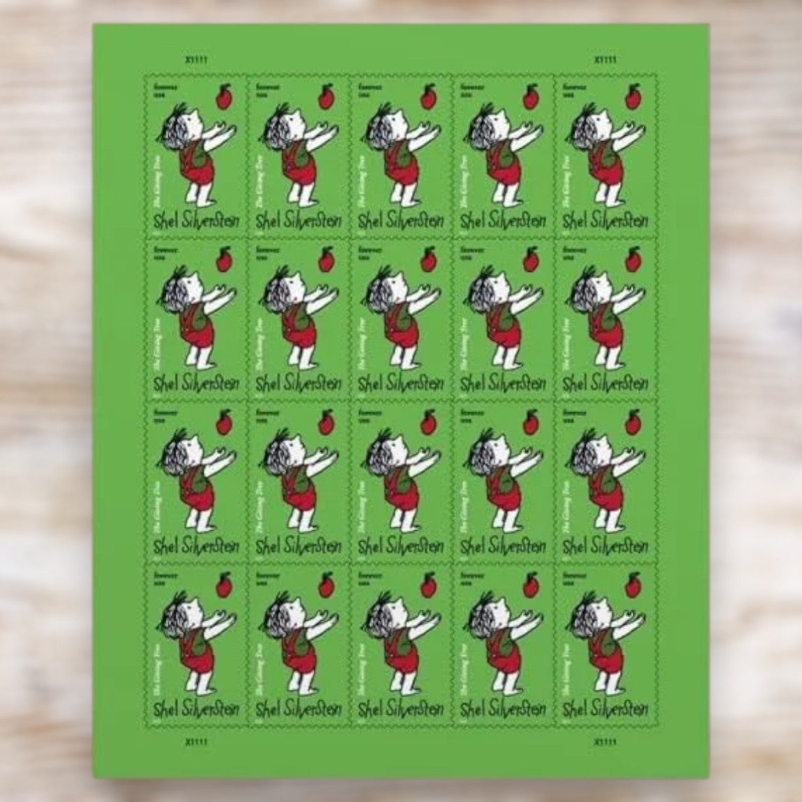 Shel Silverstein 2022 Forever Postage Stamps Self-Adhesive Sheet for Commemorative Mail