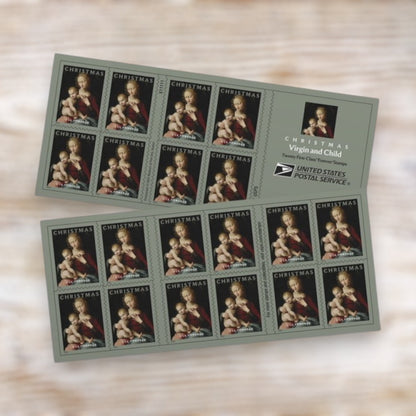 Virgin and Child 2022 Forever Postage Stamps Self-Adhesive Booklet for Holiday Mail