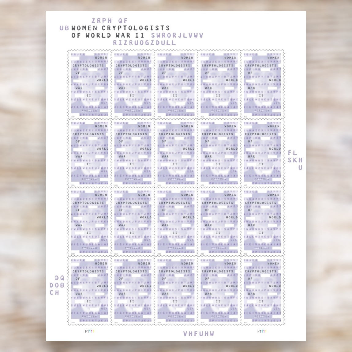 Women Cryptologists of World War II 2022 Forever Postage Stamps Self-Adhesive Sheet for Commemorative Mail