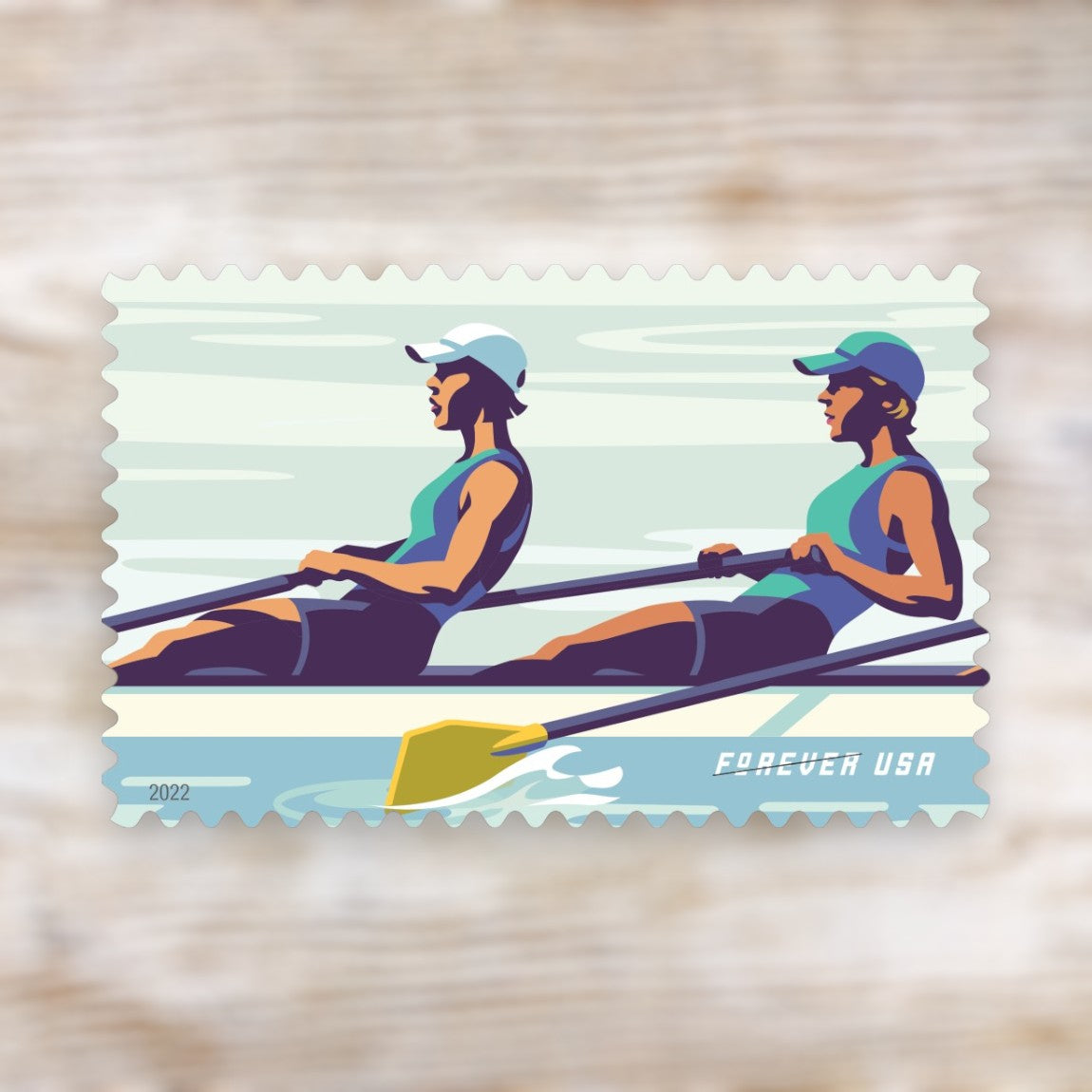 Women's Rowing 2022 Forever Postage Stamps Self-Adhesive Sheet for Commemorative Mail