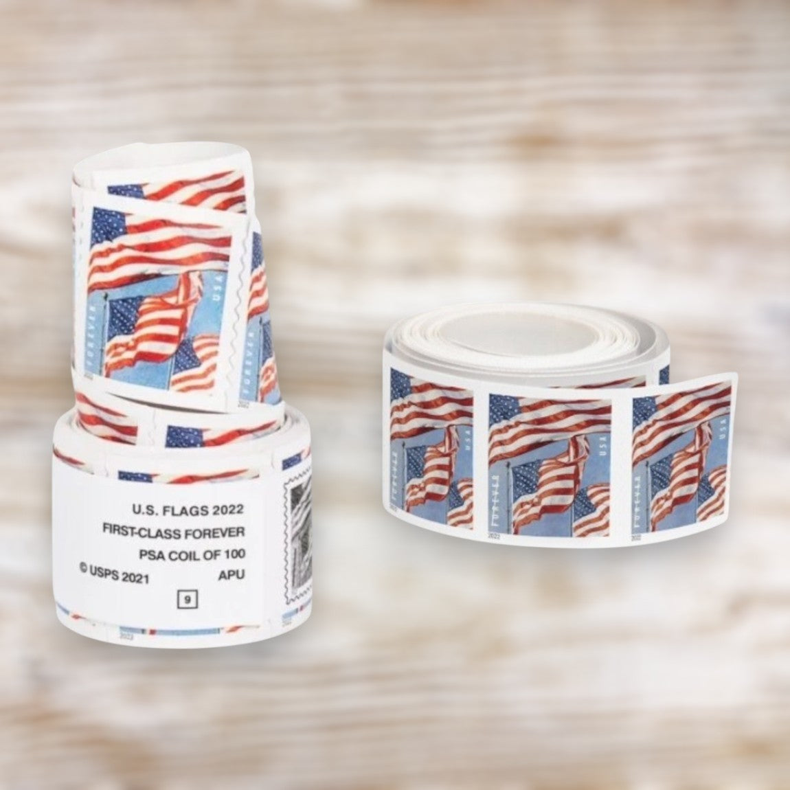 U.S. Flag 2022 Forever Postage Stamps Self-Adhesive Coil for Everyday Mail