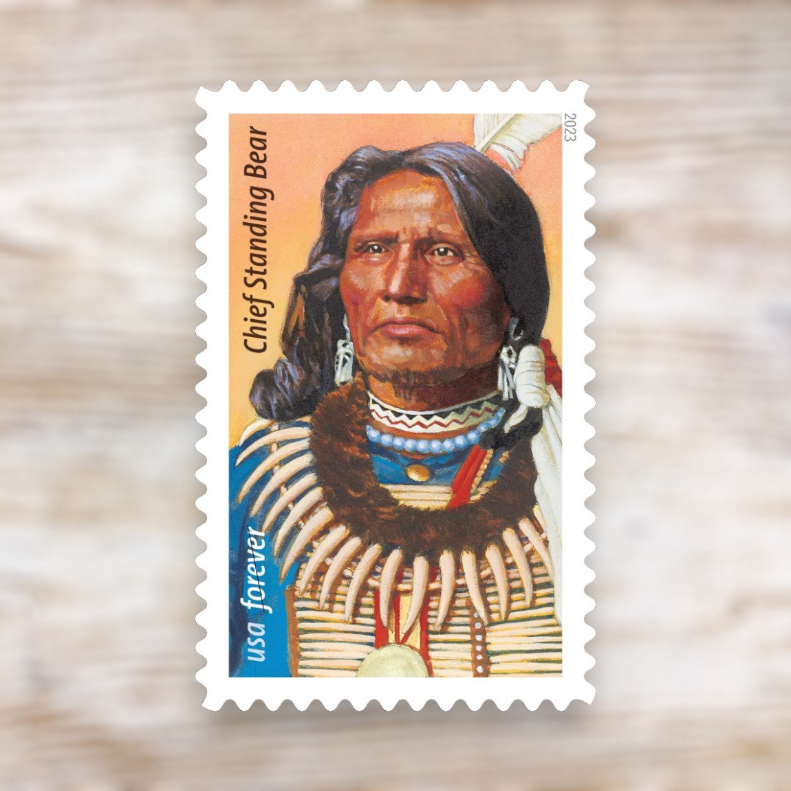 Chief Standing Bear 2023 Forever Postage Stamps Self-Adhesive Sheet for Commemorative Mail