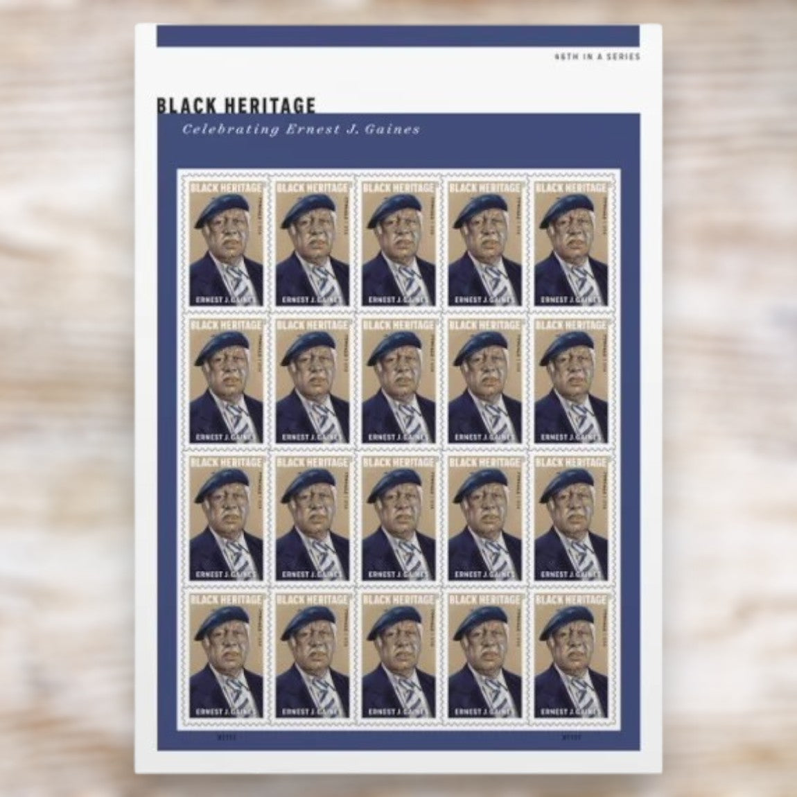Ernest J. Gaines 2023 Forever Postage Stamps Self-Adhesive Sheet for Commemorative Mail