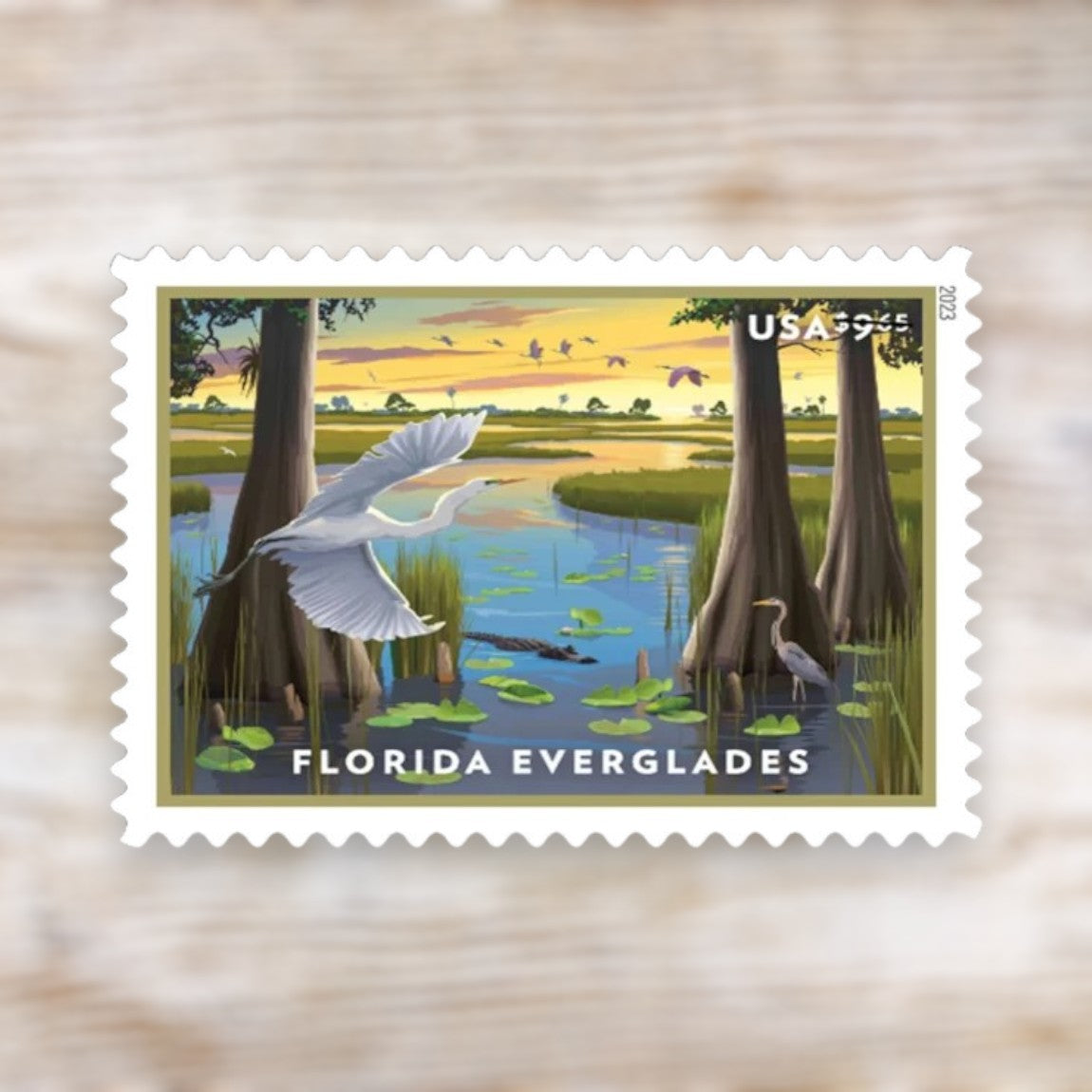 Florida Everglades 2023 $9.65 Priority Mail Stamps Self-Adhesive Sheet