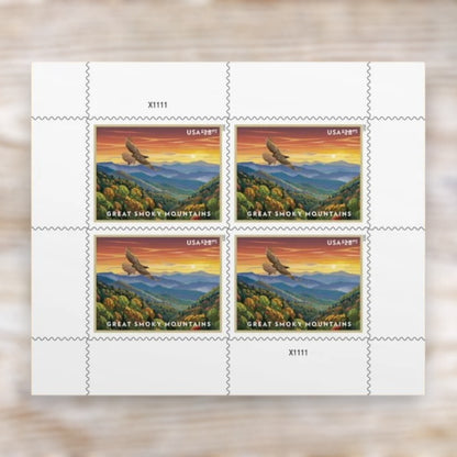 Great Smoky Mountains 2023 $28.75 Priority Mail Express Stamps Self-Adhesive Sheet