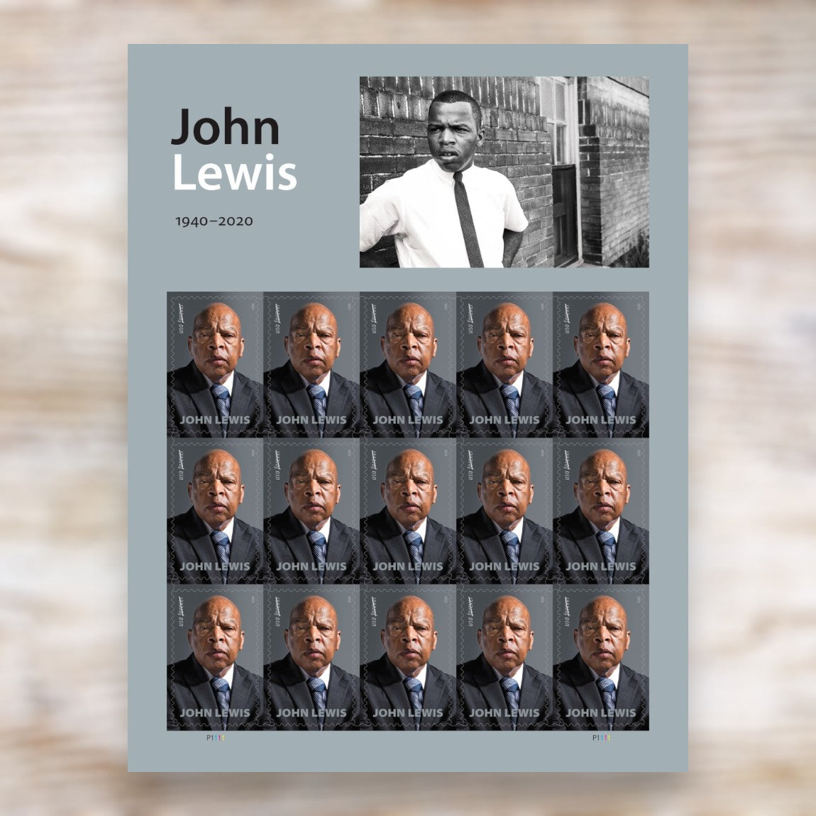 John Lewis 2023 Forever Postage Stamps Self-Adhesive Sheet for Commemorative Mail
