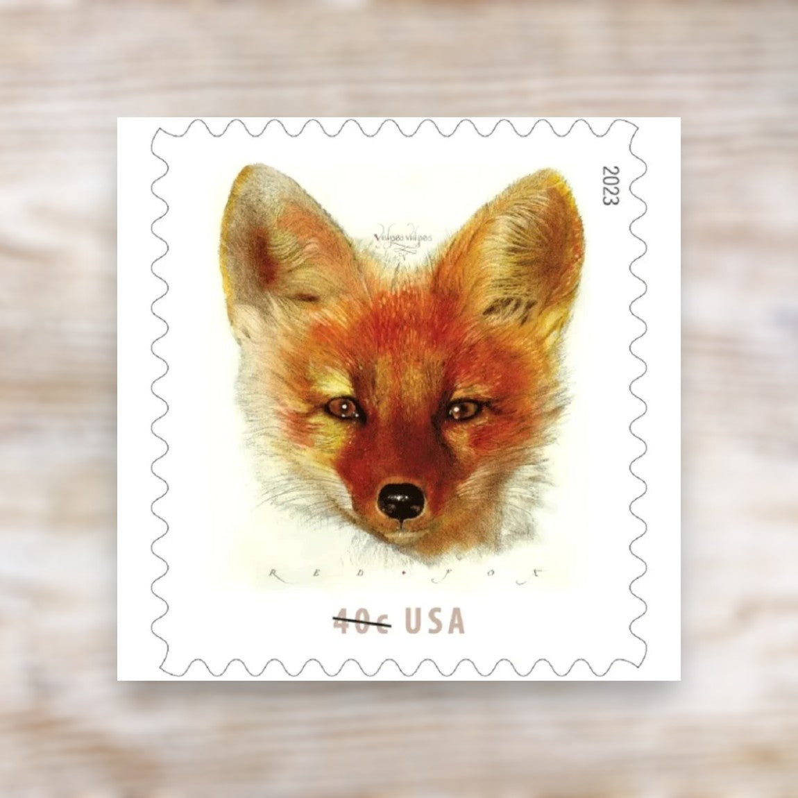 Red Fox 2023 40¢ Stamps Self-Adhesive Sheet for Additional Postage