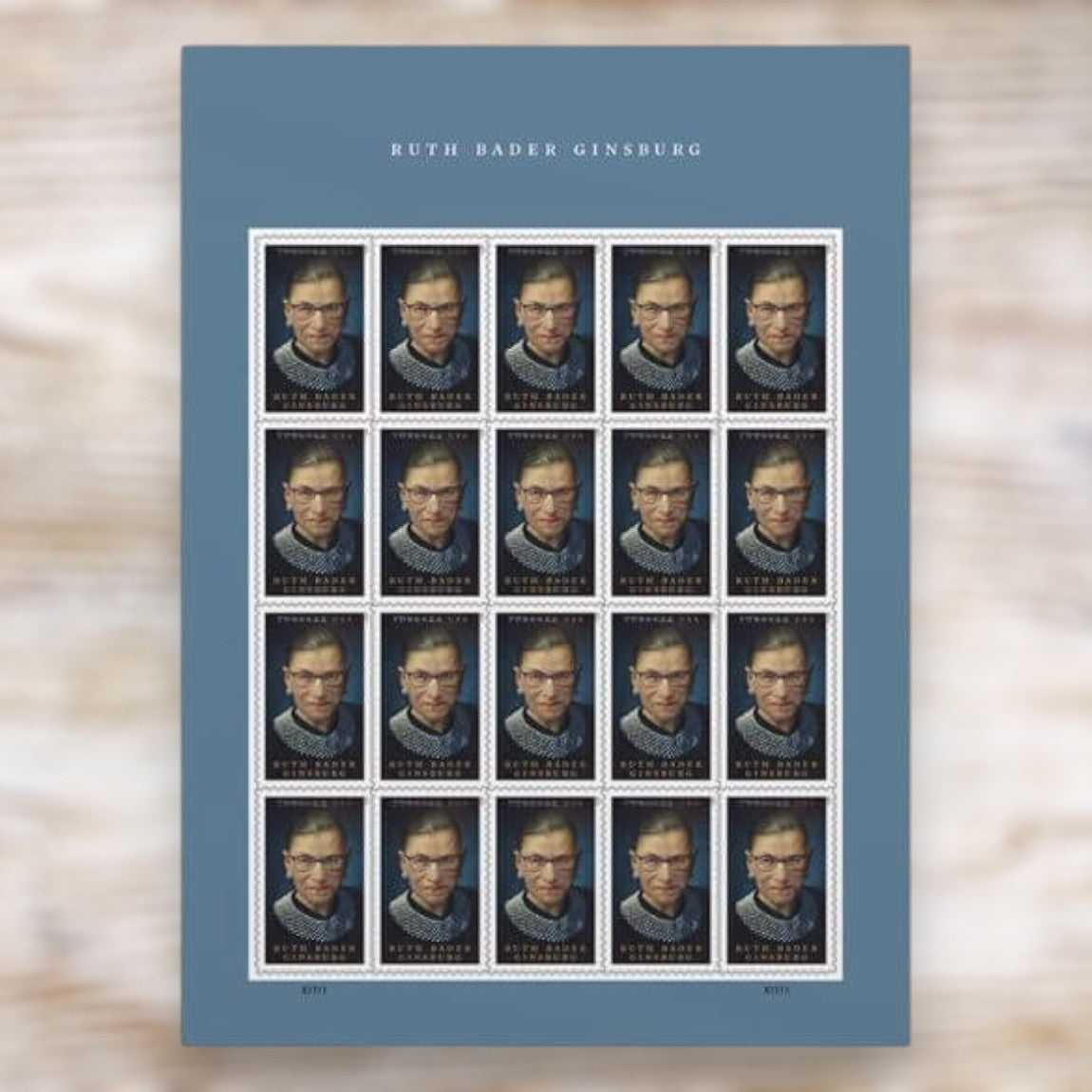 Ruth Bader Ginsburg 2023 Forever Postage Stamps Self-Adhesive Sheet for Commemorative Mail