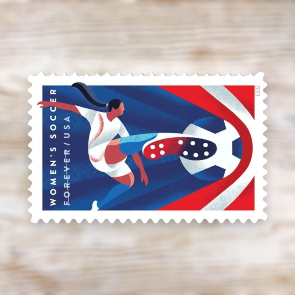 Women's Soccer 2023 Forever Postage Stamps Self-Adhesive Sheet for Commemorative Mail
