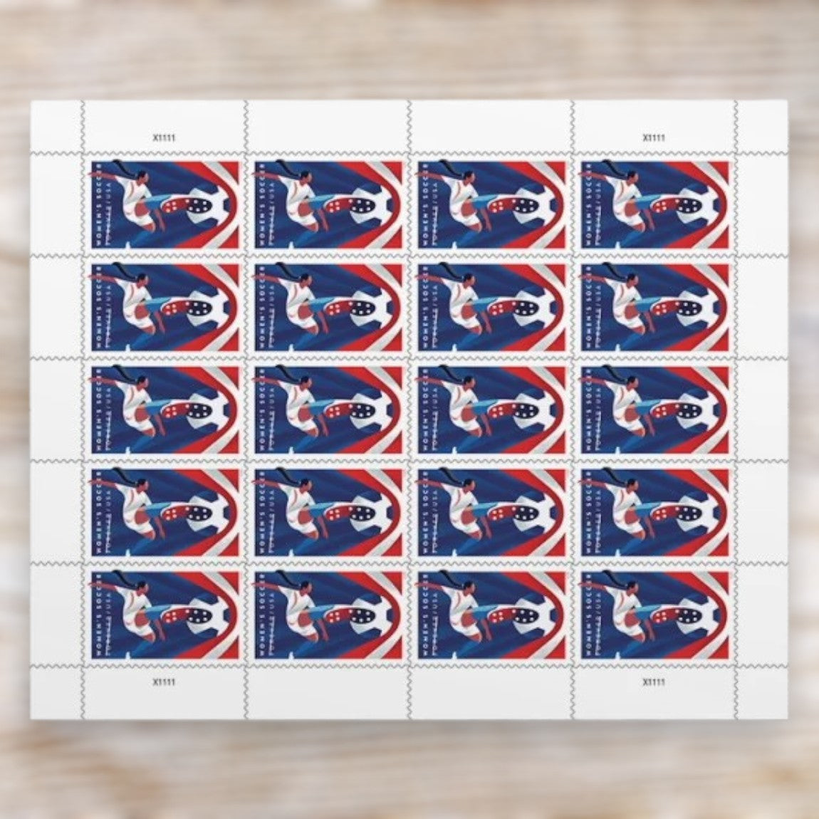 Women's Soccer 2023 Forever Postage Stamps Self-Adhesive Sheet for Commemorative Mail