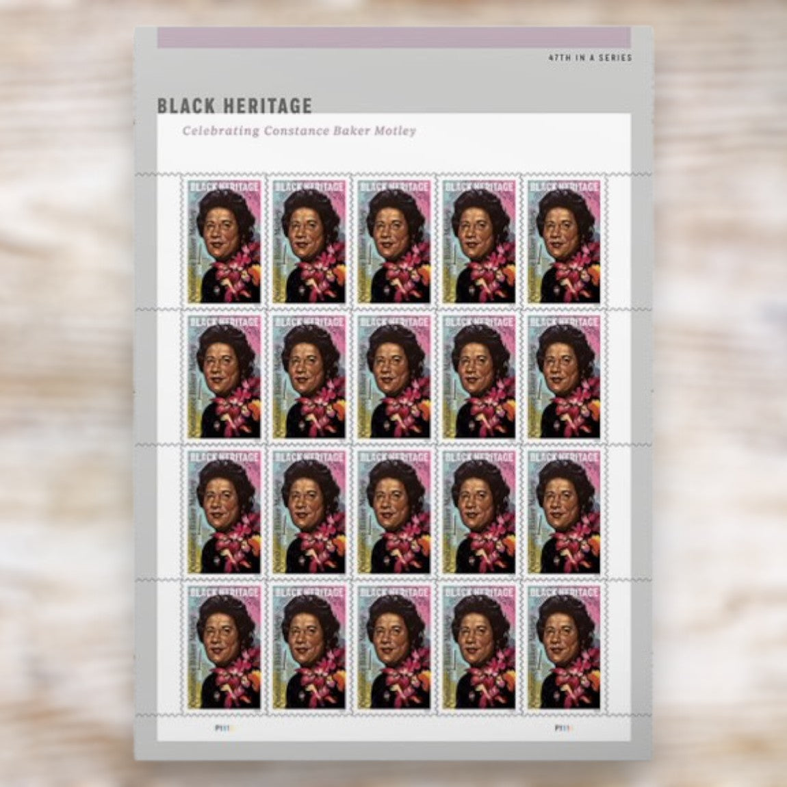 Black Heritage: Constance Baker Motley 2024 Forever Postage Stamps Self-Adhesive Sheet for Commemorative Mail