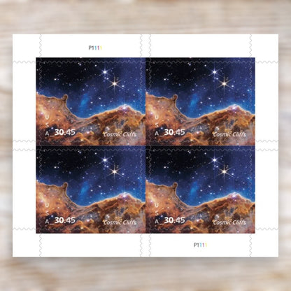 Cosmic Cliffs 2024 $30.45 Priority Mail Express Postage Stamps Self-Adhesive Sheet
