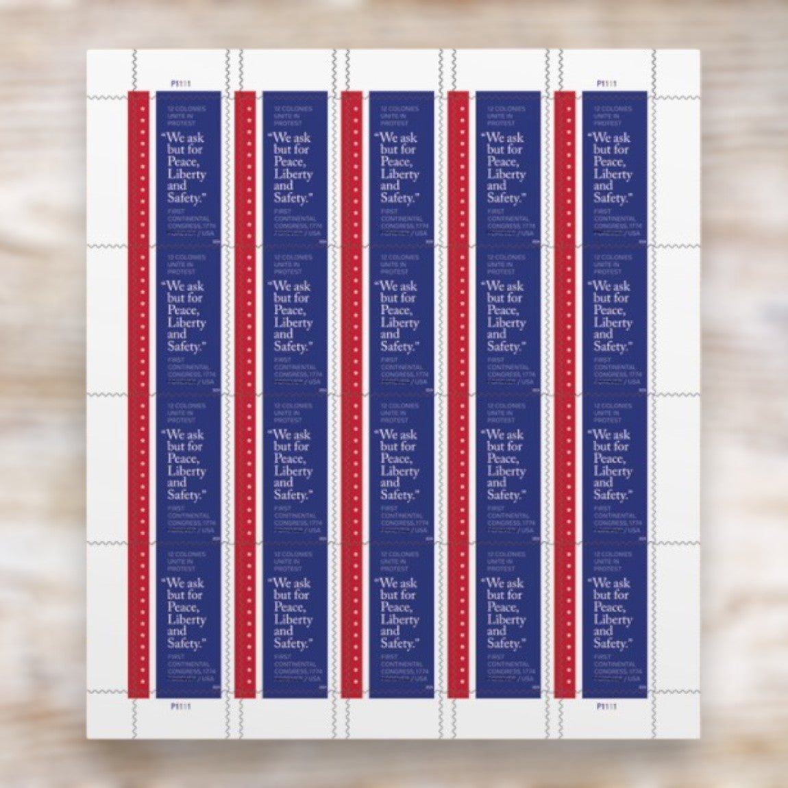 2024 First Continental Congress, 1774 Forever Postage Stamps Self-Adhesive Sheet for Commemorative Mail