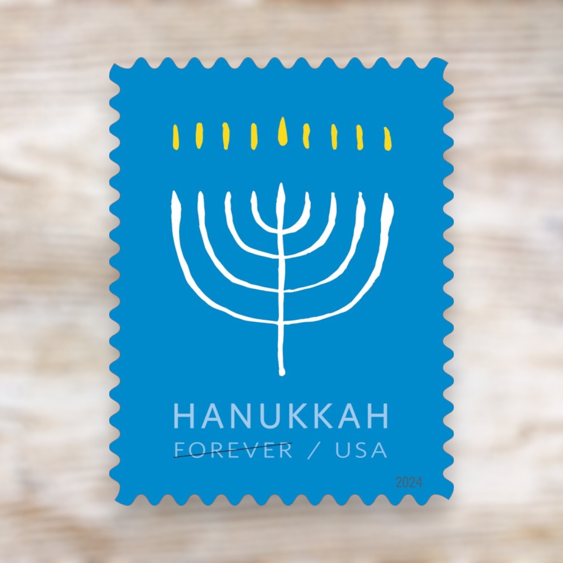 Hanukkah 2024 Forever Postage Stamps Self-Adhesive Sheet for Holiday Mail