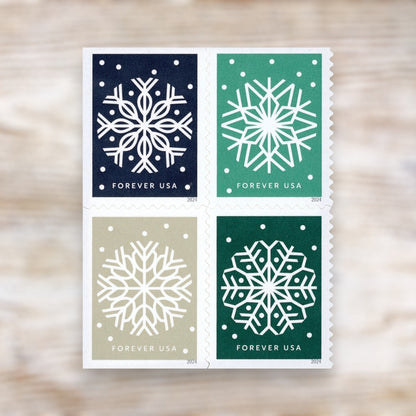 Winter Whimsy 2024 Forever Postage Stamps Self-Adhesive Booklet for Holiday Mail
