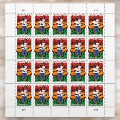 Kwanzaa 2024 Forever Postage Stamps Self-Adhesive Sheet for Holiday Mail