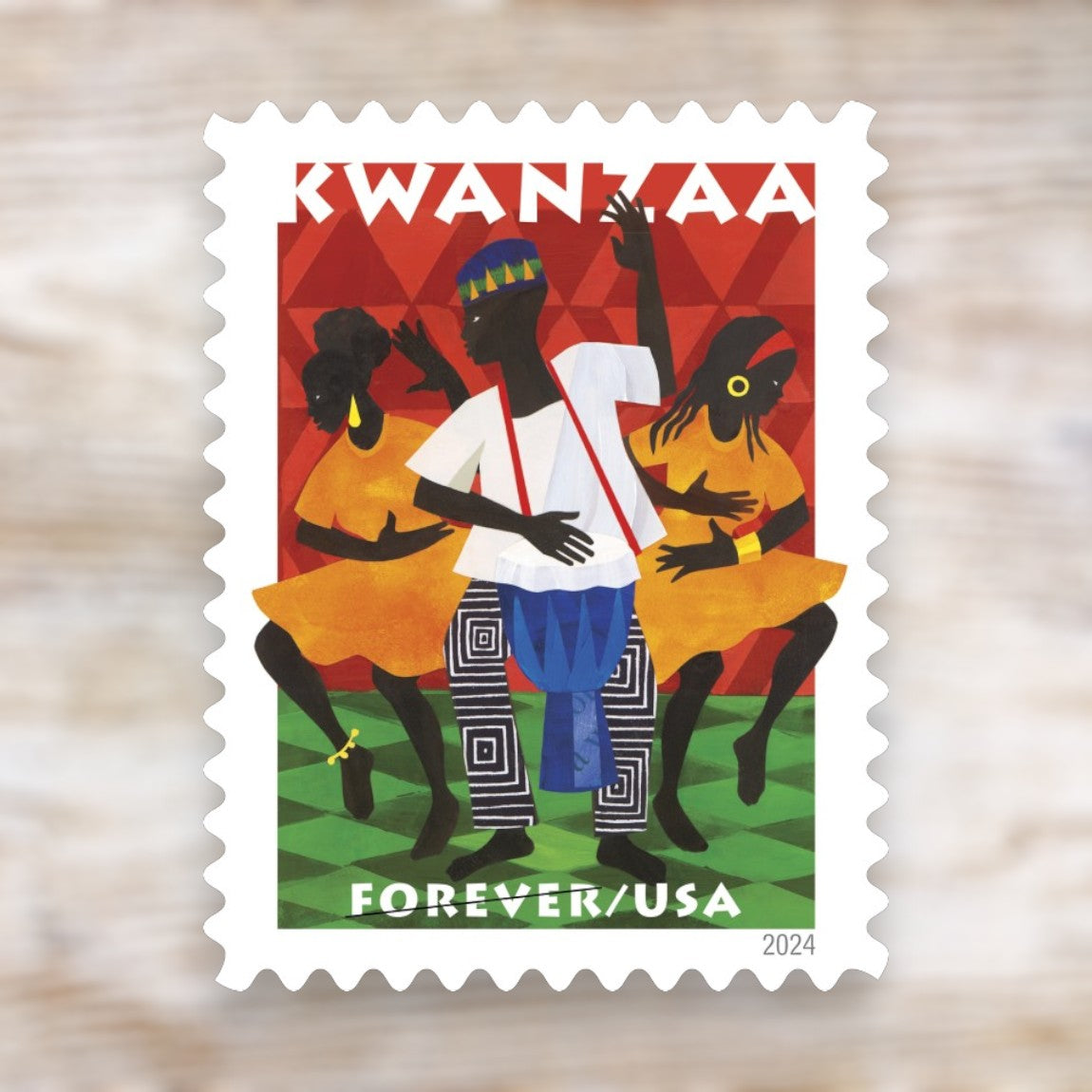 Kwanzaa 2024 Forever Postage Stamps Self-Adhesive Sheet for Holiday Mail