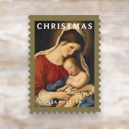 Christmas Madonna and Child 2024 Forever Postage Stamps Self-Adhesive Booklet for Holiday Mail