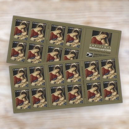 Christmas Madonna and Child 2024 Forever Postage Stamps Self-Adhesive Booklet for Holiday Mail