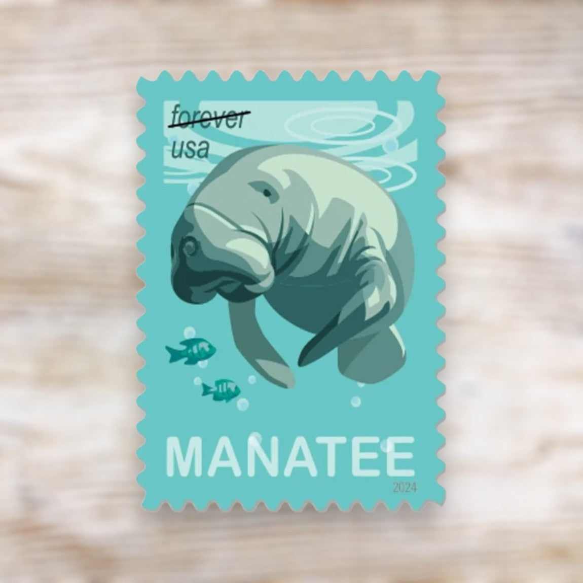 Save Manatees 2024 Forever Postage Stamps Self-Adhesive Booklet for Wildlife Awareness