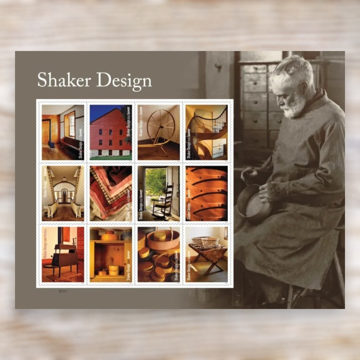 Shaker Design 2024 Forever Postage Stamps Self-Adhesive Sheet for Commemorative Mail