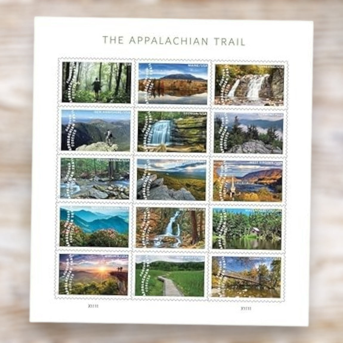 The Appalachian Trail 2025 Forever Postage Stamps Self-Adhesive Sheet for Commemorative Mail