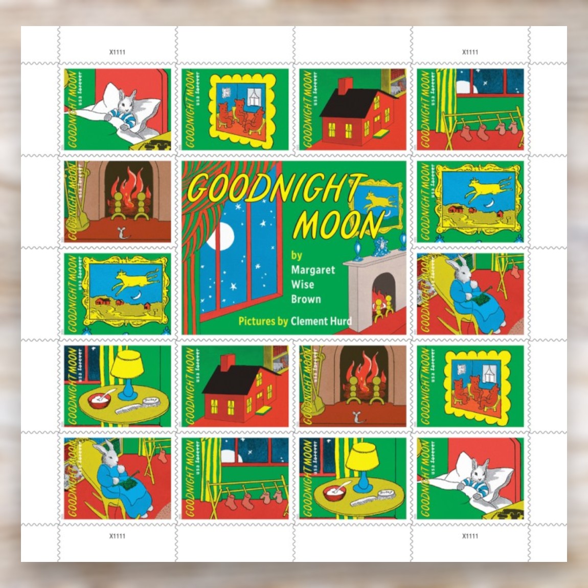 Goodnight Moon 2025 Forever Postage Stamps Self-Adhesive Sheet for Greeting Cards and Letters