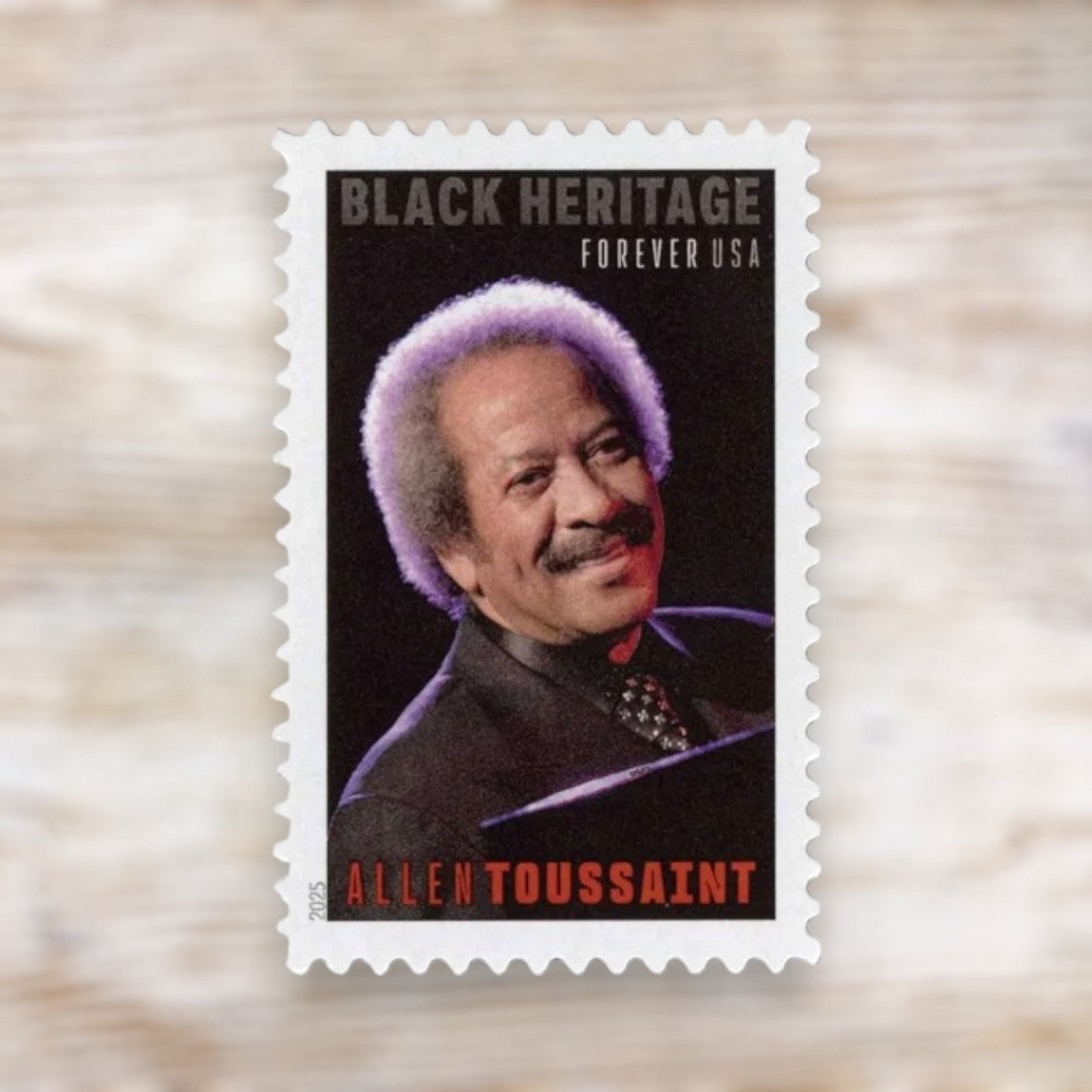 Black Heritage: Allen Toussaint 2025 Forever Postage Stamps Self-Adhesive Sheet for Commemorative Mail