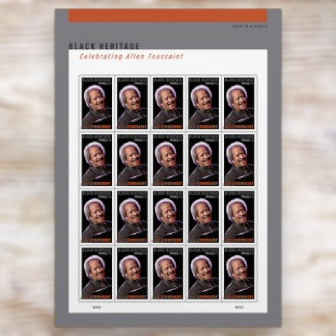 Black Heritage: Allen Toussaint 2025 Forever Postage Stamps Self-Adhesive Sheet for Commemorative Mail